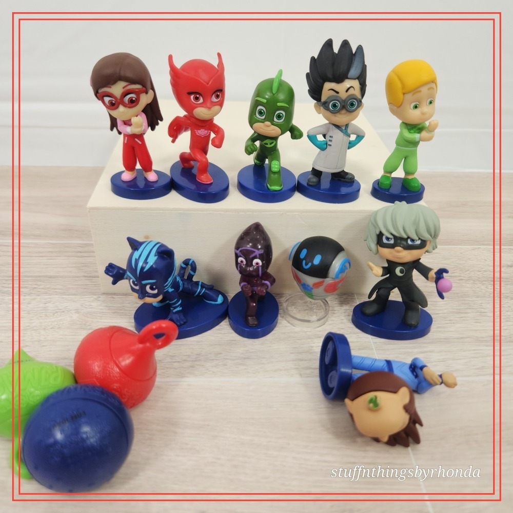 PJ‎ Masks Just Play 9 Figure Lot + 1 Broken